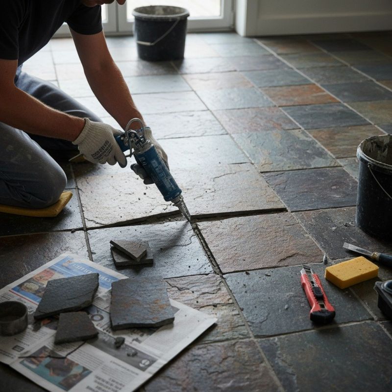 Slate Tile Floor Repair
